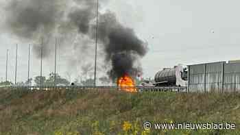 Autobrand aan Klaverblad in Lummen: E314 richting Genk weer volledig vrij