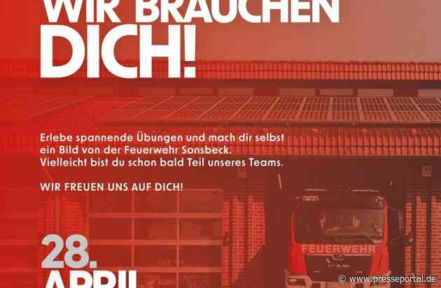 FW Sonsbeck: "DU brauchst uns - wir brauchen DICH": Freiwillige Feuerwehr Sonsbeck lädt zum Schnuppertag ein