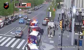 Assault of police officer in Pentagon City leads to multiple foot chases, five arrests