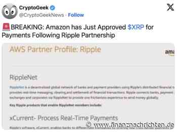XRP und die Amazon-Integration: Chartbild bleibt trotz Partnerschaft vorerst schwach