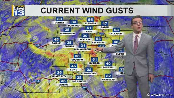 Windy & dusty today then rain/snow eventually with colder air