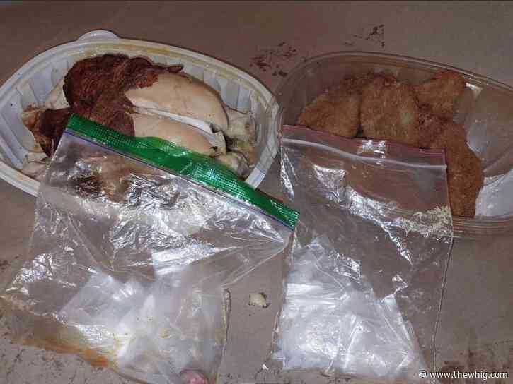 Police locate drugs inside cooked chicken after individual arrested for threats