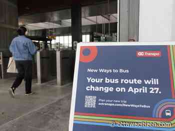 City council notebook: OC Transpo to offer free fare weekend in May