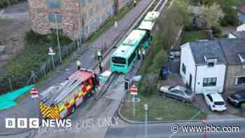 Driver critical as fire engine and buses crash