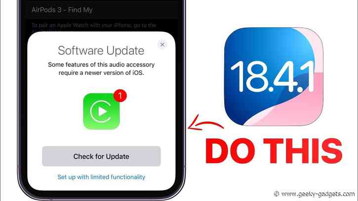 GOT iOS 18.4.1? – Do These Things RIGHT AWAY!