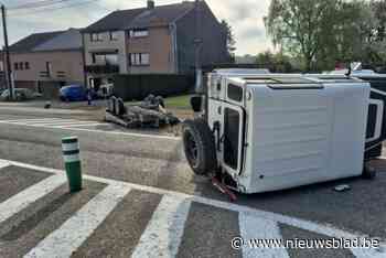 Wagen met lading stabilisé kantelt: geen gewonden