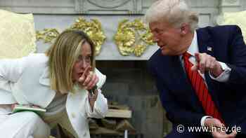 Chance für EU-Gespräche: Meloni schmeichelt Trump Rom-Besuch ab