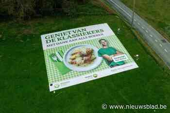 Jonge Leeuwse witloofboer op tifo langs Brabantse Pijl: “Geniet van de klassiekers, ook op je bord”