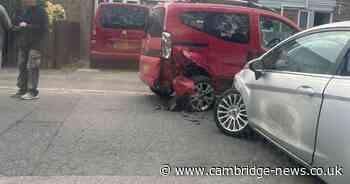 Police called to crash blocking Cambridgeshire road