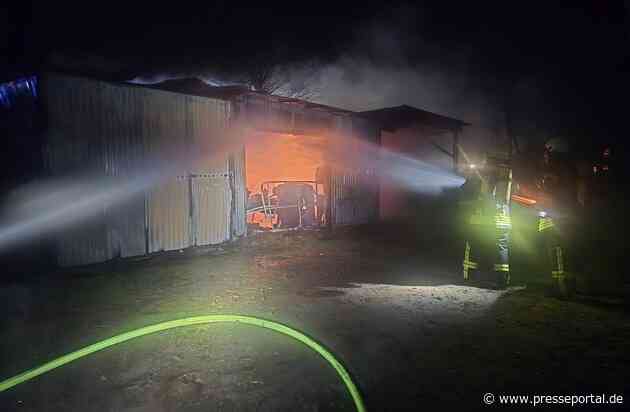 FW-RD: Feuer in einer Werkstatt - 70 Einsatzkräften im Einsatz