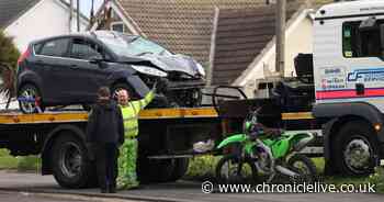 Attempted murder investigation launched after Sunderland crash involving car and motorcycle