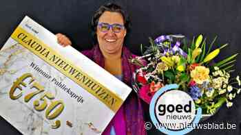 Achelse Claudia Nieuwenhuizen wint met eerste boek meteen publieksprijs bij Boekscout