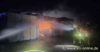 Feuer in Hohn am 17. April 2025: Werkstatt in Vollbrand