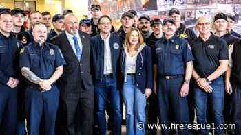 Pa. governor serves lunch, thanks Harrisburg firefighters for saving mansion