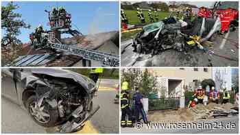 Brennendes Dach, Gas-Leck, Frontal-Crash: Einsatzkräfte im Wasserburger Land stark gefordert