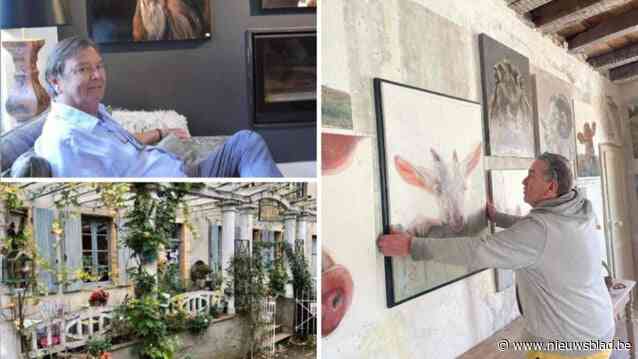 Zandhovense kunstenaar exposeert bij twee oud-dorpsgenoten die naar La Douce France verhuisden en daar bar-bistro vol brocante in oud hotel begonnen