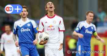 RB-Stürmer Yussuf Poulsen spielte schon in der Dritten Liga gegen Holstein Kiel