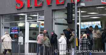 Fish and chip fans queue in the rain for Good Friday treat