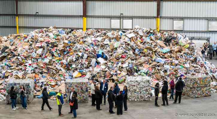 Anaheim Recycling Center up and sorting, even using AI to help
