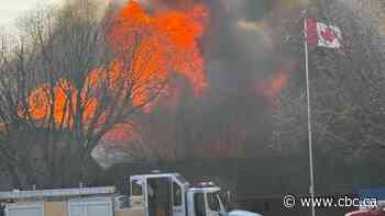 Ukrainian heritage village fire forces Alberta highway closure, evacuation