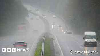 Rain weather warning issued in Devon and Cornwall