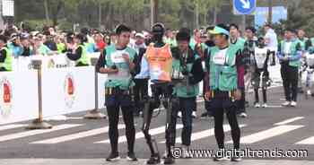 Humanoid robots race against humans at unique half-marathon in China