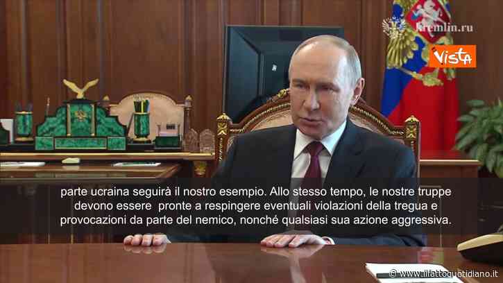 “Vediamo quanto Kiev vuole la pace”: Putin annuncia così la tregua pasquale in Ucraina – Video