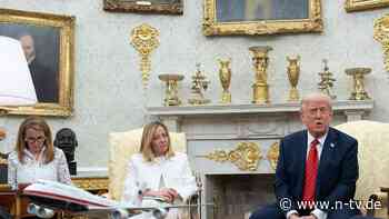 Einfach den Faden verloren: Meloni-Dolmetscherin nach Aussetzer bei Trump zerknirscht