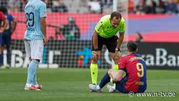 "Spekulationen sind sinnlos": Sorge um Lewandowski trübt Barcelonas Sieg nach 1:3-Rückstand