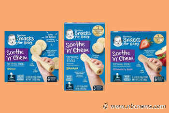 Gerber teething sticks still on shelves despite recall over choking concerns, company warns