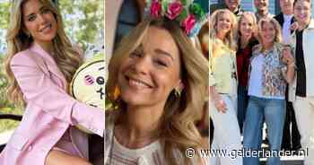 Sylvie poseert met konijnenknuffel, Froukje zet paasoren op en de Bauers maken familiekiekje