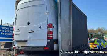 'It's a first' say police as they find van in back of lorry