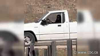 Battlefords RCMP looking for white truck after driver spotted pointing firearm