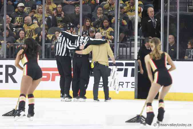 NHL linesman injured in Game 1 of Wild-Golden Knights playoff series