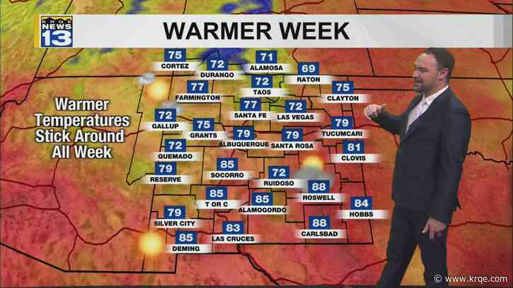 Warmer weather continues through the week