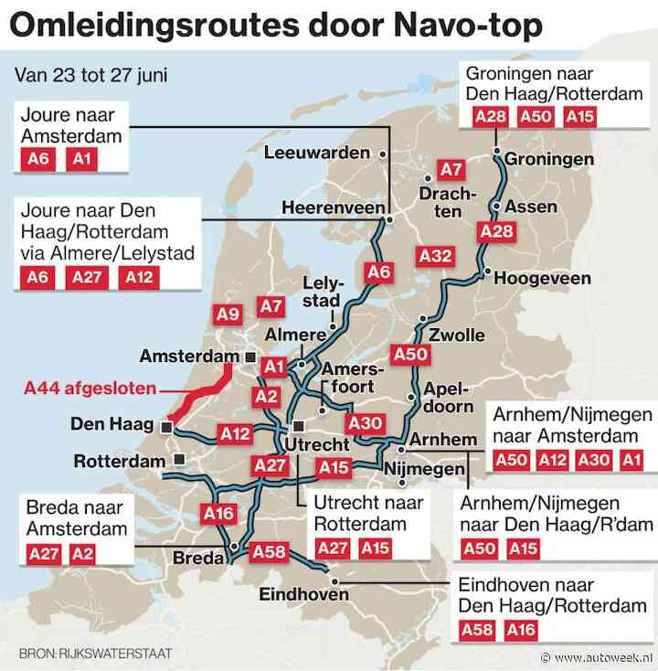 Deze wegen zijn helemaal of deels afgesloten tijdens NAVO-top