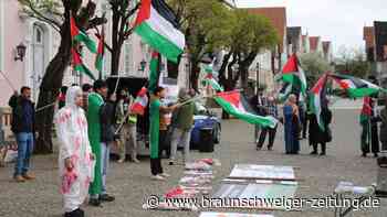 Drastische Worte und Bilder: Palästinenser-Protest in Gifhorn