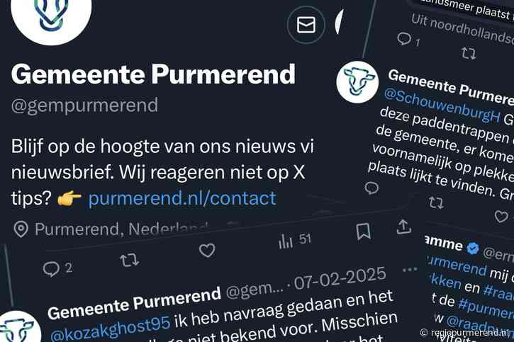 Gemeente Purmerend opvallend stil op sociaal medium X