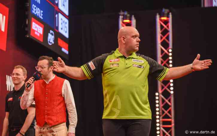 German Darts Grand Prix: Van Veen stoppt Schindler, MvG mit 9-Darter