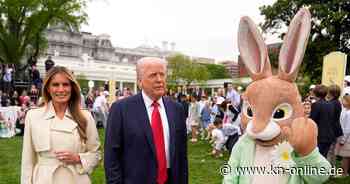 „Easter Egg Roll“ am Weißen Haus: Donald Trump tritt mit Osterhase auf
