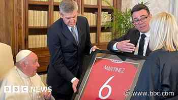 When Pope Francis received a signed Man Utd shirt