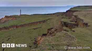 Paths closed following island's 'scary' landslip