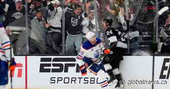 Kings score last-minute winner in 6-5 opening win over Oilers