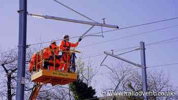 Work to electrify Scottish railway line nearing completion