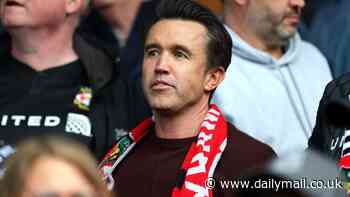 Wrexham's Hollywood owner Rob McElhenney thrills fans as he joins them in the away end for crucial win in race for automatic promotion