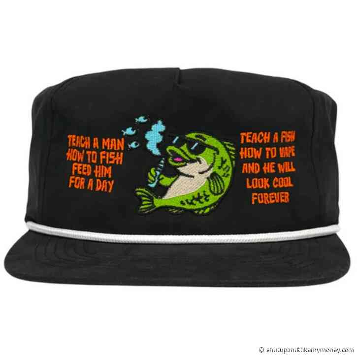 Teach a Man How To Fish Hat Custom Embroidered