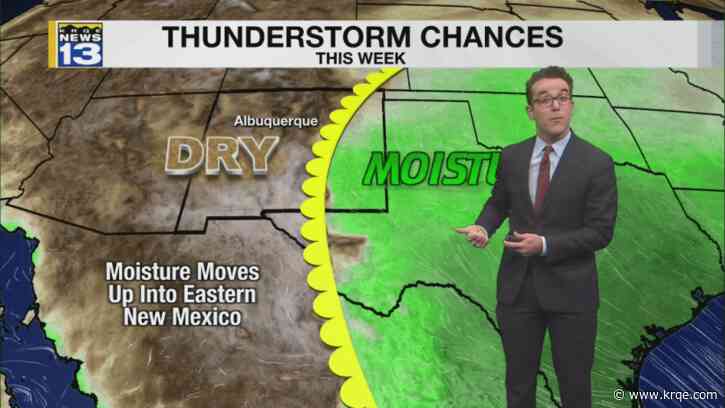 Thunderstorms in Eastern New Mexico & warmer for all