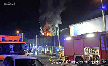 Großbrand auf Schrottplatz