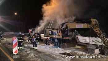 Bagger brennen auf Münchener Baustelle aus - Schaden geht in die Hunderttausende
