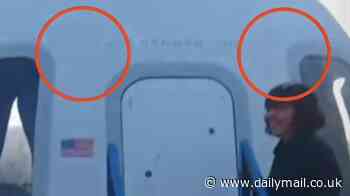 Now conspiracy theorists claim the door on the Blue Origin ship was FAKE - as they continue to insist Katy Perry's entire launch was staged